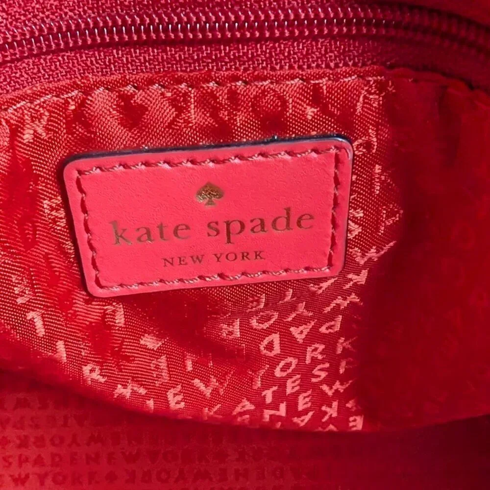 Kate Spade Geranium Taden Sawyer Street Leather Tote